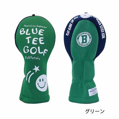 ブルーティーゴルフストレッチスマイルヘッドカバーヘッドカバーフェアウェイウッド用BLUETEEGOLFHC-034