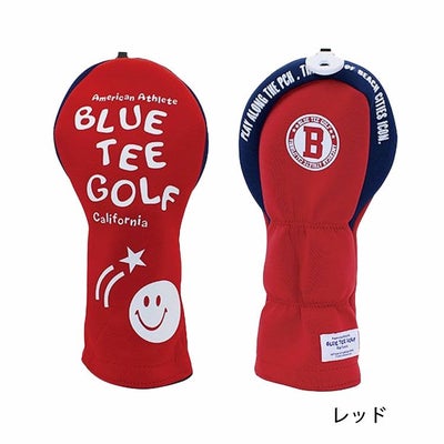 ブルーティーゴルフストレッチスマイルヘッドカバーヘッドカバーフェアウェイウッド用BLUETEEGOLFHC-034