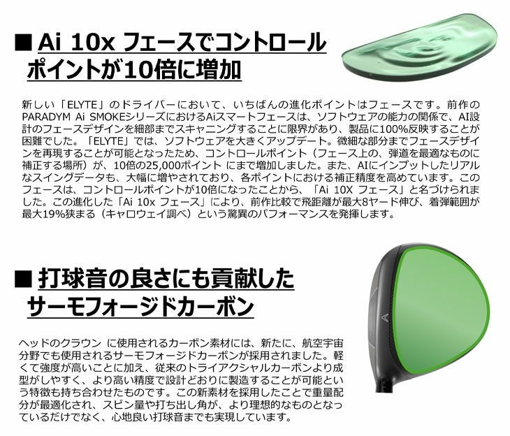 キャロウェイ(Callaway)PARADYMパラダイムドライバーVENTUS5forCallawayカーボンシャフト日本正規品