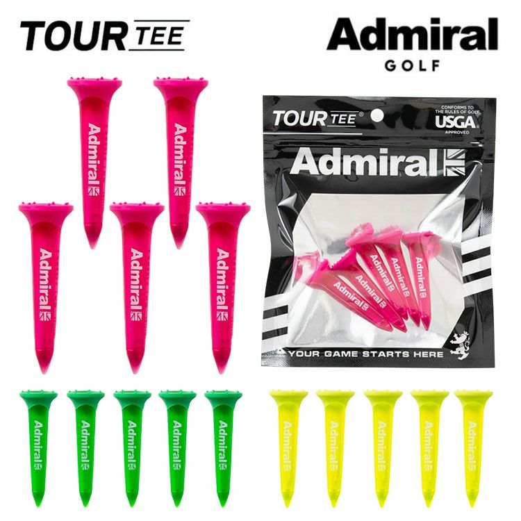 Admiral ⭐︎アドミラル⭐︎セット アドミラル Admiral GOLF ゴルフティーTOUR TEE MINI NEON ツアー
