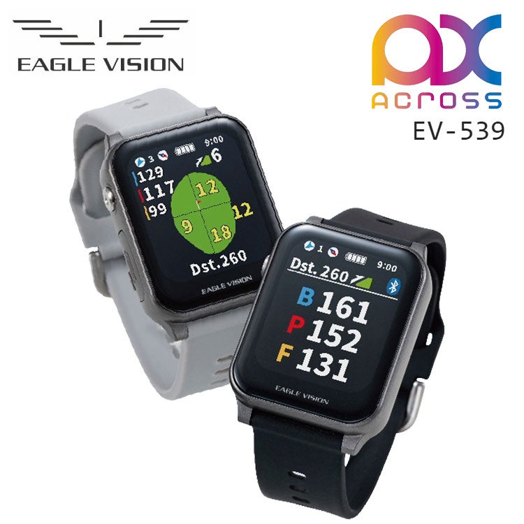 イーグルビジョン アクロス ブラックのみ AX EV-539 GPSナビ EAGLE VISION (期間限定) イーグルビジョン AX アクロス GPSゴルフナビ