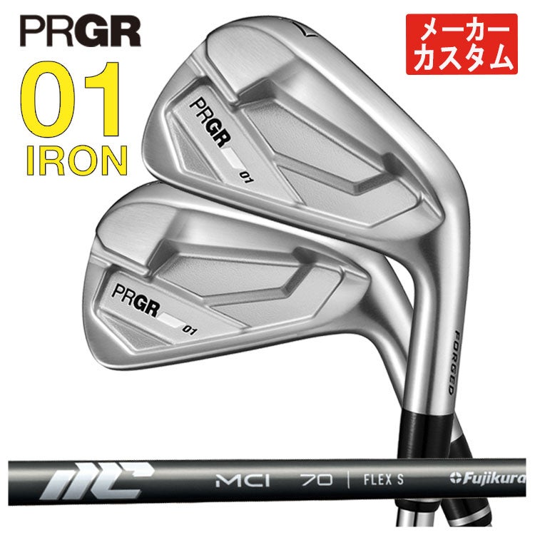 プロギアPRGR01アイアンスペックスチールVer.2M-43(S)シャフト#6～Pw(5本セット)