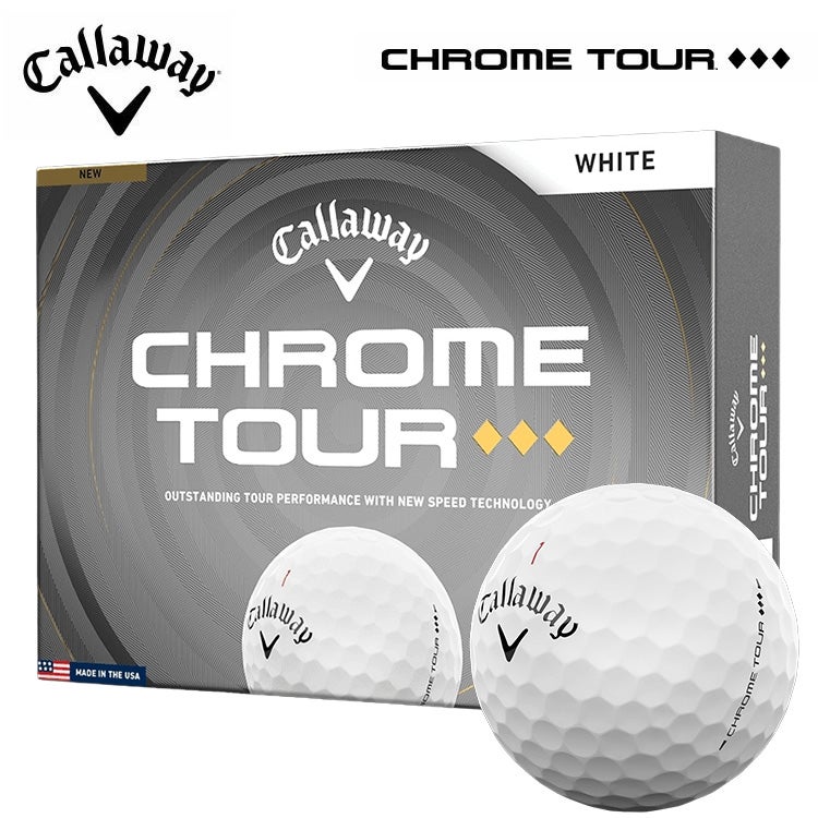 Callaway Chrome Tour ゴルフボール 12個入り Callaway（キャロウェイ） 【2月20日発売】 ゴルフボール 1ダース 12個