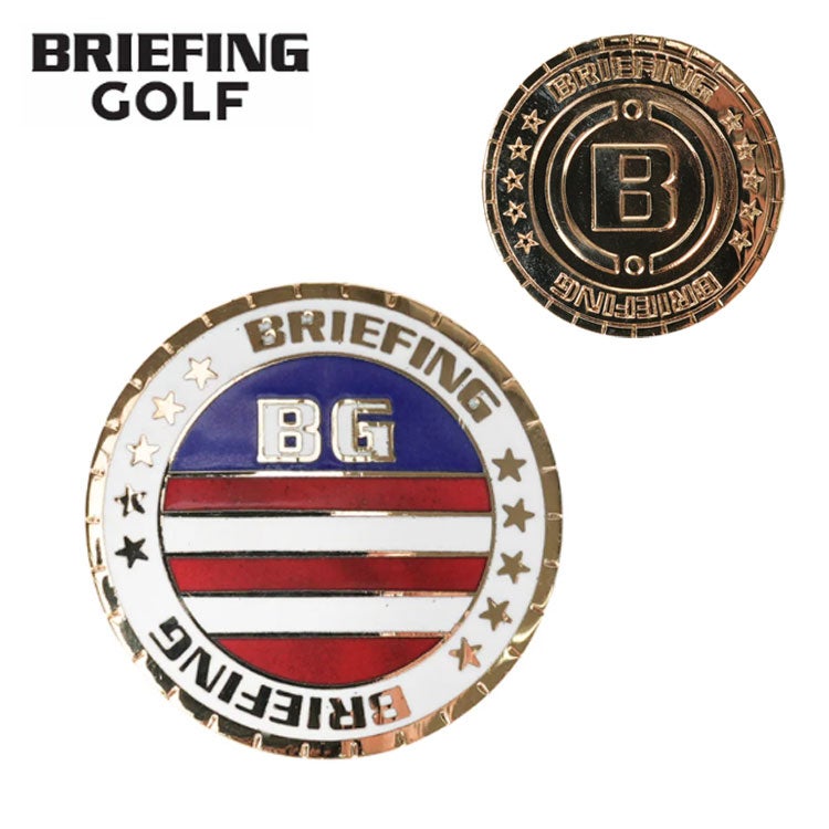 ブリーフィング ゴルフ マーカーENAMEL BG FLAG MEDAL MARKER ゴールド