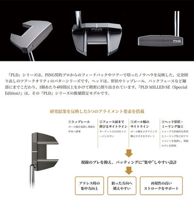 ピンPLDミルドパターANSER(アンサー)左用ありPINGPLDMILLED受注生産
